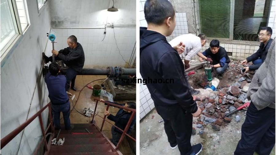 璧(bi)山區(qu)水(shui)利(li)局插入(ru)式(shi)電磁流量計安裝(zhuang)現(xian)場(chang)